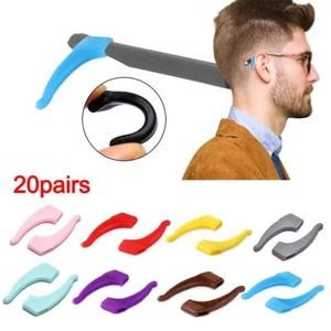 20Pairs Silicone Glasses Leg Ear Sleeve Bracket Sunglasses Accessories Grip Men - Picture 1 of 16