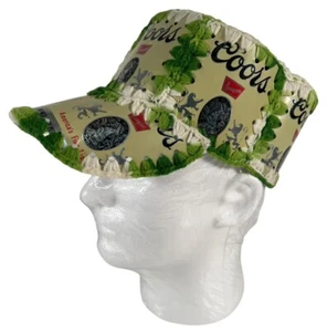 Vintage Crochet Knit Handmade Beer Can Hat Medium - 70's Coors Banquet - Picture 1 of 10