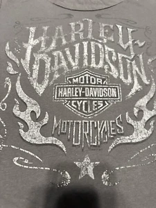 Harley Davidson, Ladies Large, Gray Silver, short sleeve, Salina Kansas - Picture 1 of 8