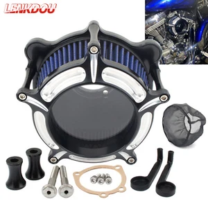 Air Cleaner Intake Filter For Harley Dyna 93-17 Touring Road Glide 00-07 Softail - Foto 1 di 9