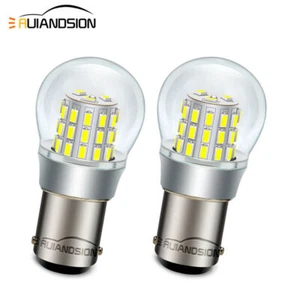2X BA15D LED Ampoule Blanc/rouge/jaune Feux De Freinage Arrière Queue DC 12V-30V - Imagen 1 de 12