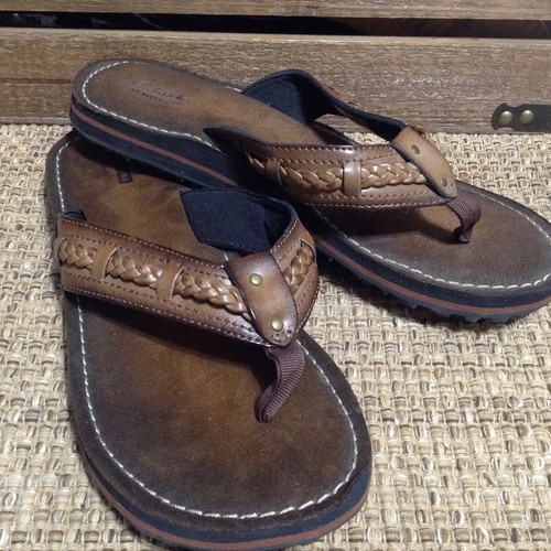 Sandali Clarks donna taglia 8 pelle marrone infradito infradito spiaggia barca ponte