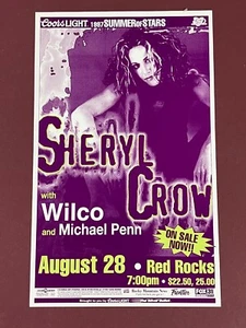 Cheryl Crow mit Wilco bei Red Rocks 1997 11"x17" Konzert Poster Michael Penn - Bild 1 von 2