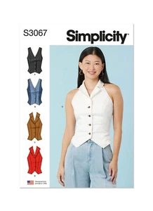 Simplicity SCHNITTMUSTER S3067 Misses Weste-Stil Tops 6-14 oder 16-24 - Bild 1 von 8