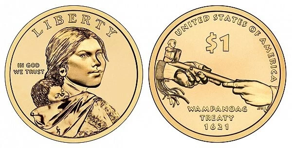 2011-P Treaty Sacagawea Native Dollar $1 Coin Philadelphia mint NAP11 - Image 1 of 1