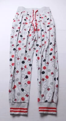 Disney Women's Minnie Mouse Dots Drawstring Lounge Pants CG2 Grey Large  - Image 1 of 4