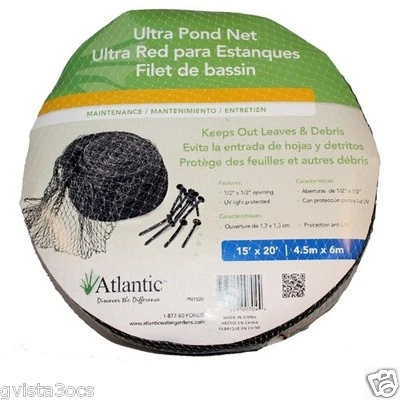 15'x20' ULTRA RED/red -estanque-jardín-piscina-pez-pájaro-sombra-control depredador-koi Foto 1 de 2