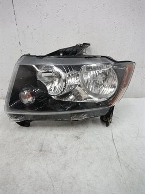12 13 2014 15 16 17 Jeep Compass Driver LH Headlight Halogen Lamp w/ Black Bezel - Image 1 of 4