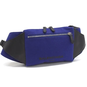 BALENCIAGA Belt Bag Bum Bag Navy Blue Canvas T00V - Picture 1 of 9