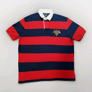 Vintage American Living Rugy Poloshirt gestreift rot blau Herren Gr. XL Yahting - Bild 1 von 13
