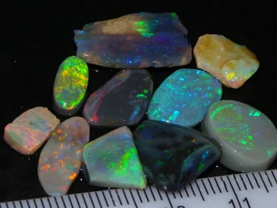 Buena Calidad 25.1ct Lightning Ridge Ópalo Preforma Áspera/Cabinas Frota Parcelas Incendios Foto 1 de 4