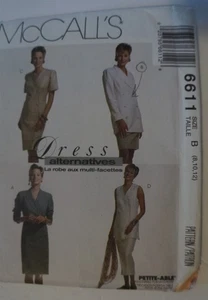 McCalls 6611 Misses Unlined Jacket Dress Skirt Size 8-12 Sewing Pattern - Picture 1 of 2