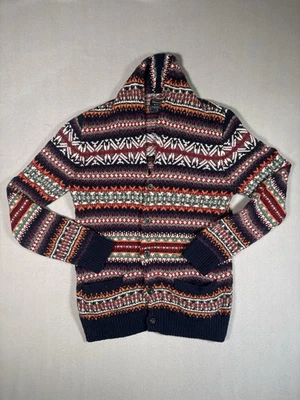 Cárdigan para mujer Abercrombie & Fitch mediano Fair Isle mezcla de lana merino bolsillos Foto 1 de 4