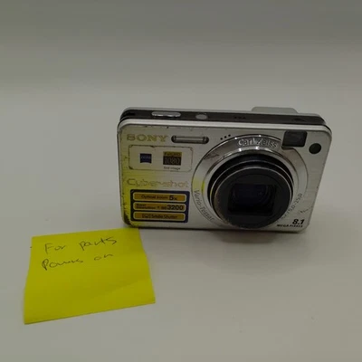 Sony Cyber-Shot Digital Camera DSC-W150 8.1MP 5x Zoom FOR PARTS ONLY Not Working - Image 1 of 4