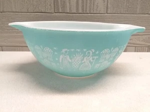 Vintage Pyrex Amish Butterprint #442 1,5 qt ciotola nidificazione miscelazione turchese - Foto 1 di 24