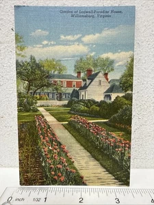 Vintage Postkarte Garten von Ludwell - Paradise House Williamsburg Virginia - Bild 1 von 3