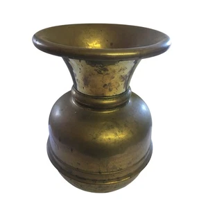 Vintage Solid Brass Spittoon Vase Urn Decor 12 In - Picture 1 of 8