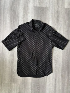 Selten The Kooples Paris schwarz Totenkopf Allover-Druck Langarm Knopfleiste Gr. Small - Bild 1 von 13