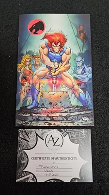 2024 DYNAMITE COMICS THUNDERCATS #12 UZAN VIRGIN VARIANT SIGNED FRANK UZAN COA - Image 1 of 4