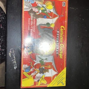 vtg CURIOUS GEORGE GOES TO THE CIRCUS monkey spinner family reading 2 game set - Picture 1 of 4