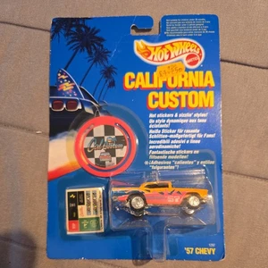 Vintage 1990 Hot Wheels California Custom '57 Chevy MOC New Sealed - Picture 1 of 2
