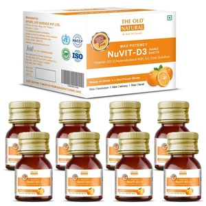 The Old Natural Nuvit-D3 Vitamin D3 60000 IU Nano Shots (5ml x 8) 40ml Free Ship - Picture 1 of 6