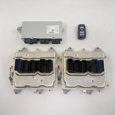 12-16 BMW M5 F10 S63 Engine DME ECU Engine Control Unit Key Set CAS4 Module OEM - Image 1 of 4