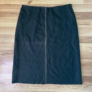 J. CREW Woll Bleistiftrock Gr. 8 dunkeljägergrün Corporate Old Money Klassiker - Bild 1 von 6