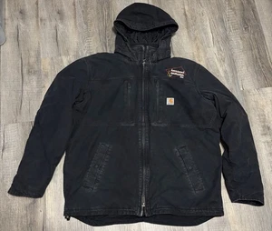 Carhartt Jacke Herren XL Schwarz Full Swing Insulated Chore Coat 102207 BLK Kapuze - Bild 1 von 12