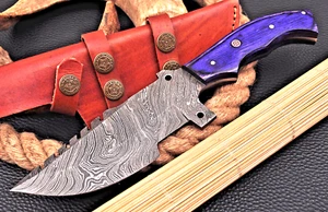 Custom Made Bushcraft Hunting Tracker Knife - Hand Forge Damascus Steel 1752 - Picture 1 of 4