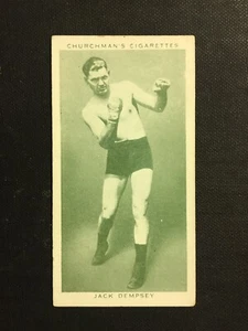 JACK DEMPSEY #12 | 1938 Churchman Boxing Personalities | grün | Zigarettenkarte - Bild 1 von 3