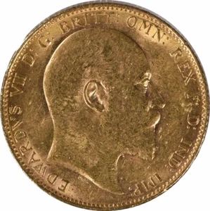 1909 Great Britain 1 Sovereign KM805 BU Uncertified #955 - Picture 1 of 2