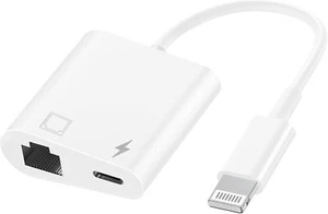 2-in-1 Lightning to Ethernet RJ45 Adapter w/ Charge Port | 100Mbps for iPhone - Picture 1 of 7