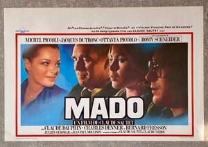 Ancienne Affiche de Film de Cinéma.  MADO avec Michel PICCOLI - Romy SCHNEIDER - Afbeelding 1 van 1