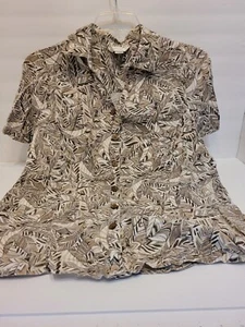 C.J. Banks hellbraune/geblümte Bluse, Damen Übergröße 1X - Bild 1 von 7