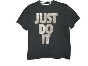 Nike T-Shirt Just Do It in Brown Camo Boy's Size M Black Short Sleeves - Picture 1 of 4