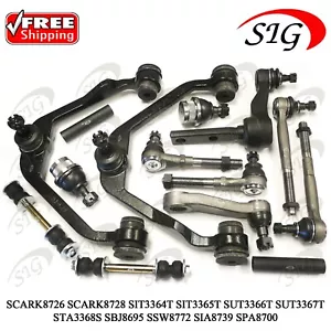 Kit de extremo de barra de amarre de brazo de control de suspensión delantera de 14 piezas para Ford F-150 1997-2004 tracción trasera - Imagen 1 de 10