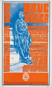 Poster Vintage Originale Sorridente Hun Blu Cheer Captain Beefheart Rock 1967 - Foto 1 di 1
