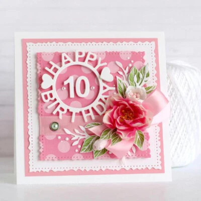 Happy Birthday Metall Cutting Dies Scrapbooking Stanzschablone Embossing Stencil - Bild 1 von 4