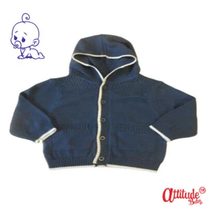 Baby Jungen Strickjacken-Kapuze Baby Strickjacken-Knopfleiste Baby Strickjacke-Leicht - Bild 1 von 1