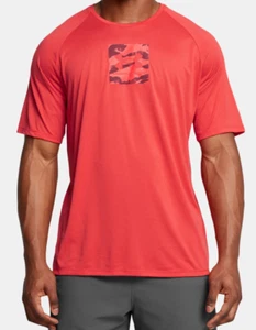 Under Armour Men's Tech Print Fill Short Sleeve Loose Fit - Picture 1 of 2