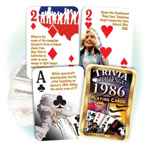 Flickback 1986 Trivia Playing Cards: Great Birthday or Anniversary Gift - Bild 1 von 1