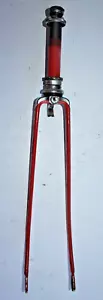 Vintage Schwinn Touring Road Bike Fork 1" Threaded 180mm Red Steel USA Shipping - Picture 1 of 20