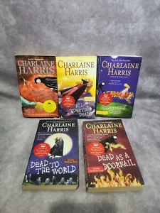 Lot Of 5 Charlaine Harris PB Books True Blood Sookie Stackhouse Series 4 5 6 7 8 - Picture 1 of 1
