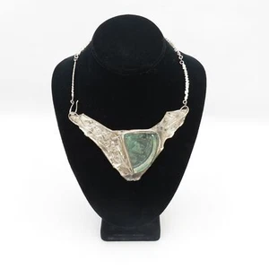 Collar grande escultural de plata de ley y vidrio romano antiguo de Jackie Cohen - Imagen 1 de 12