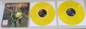 Iron Maiden UK Tour 1980 Yellow Vinyl 2 Record set new - Picture 1 of 2