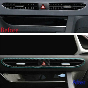 1Pc For Hyundai Sonata 2020-2022 Carbon Fiber Center Air Outlet Vent Cover Trim - Picture 1 of 7