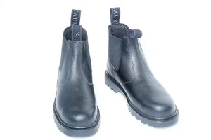Toughall Stahlkappe Sicherheit Hof Stall Reithose Leder Erwachsene schwarz 4 - 9 - Bild 1 von 8