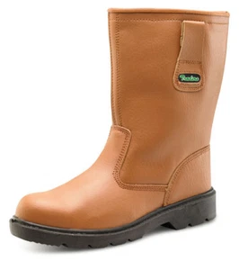Click Traders 3M Thinsulate Rigger forrado Tan Brown Leather Work Safety Boots S3 - Imagen 1 de 3