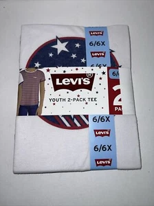 Levi’s Youth 2-Pack Tee Girls Size 6/6x - Picture 1 of 2